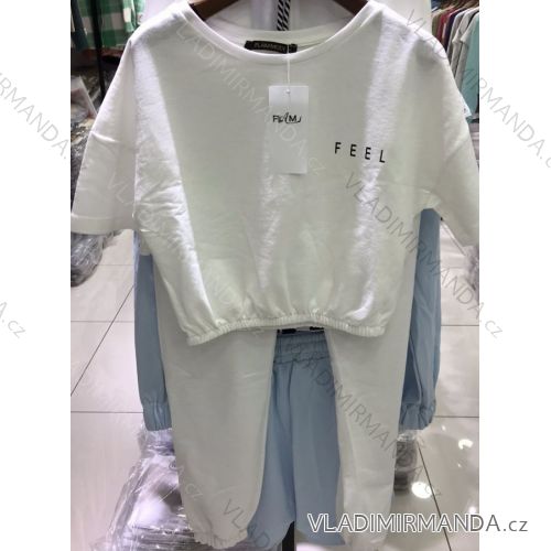 Kleid mit 3/4 Ärmeltasche für Damen (uni sl) ITALIAN Fashion IM3181746