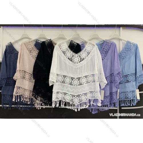 Kleid mit 3/4 Ärmeltasche für Damen (uni sl) ITALIAN Fashion IM3181746