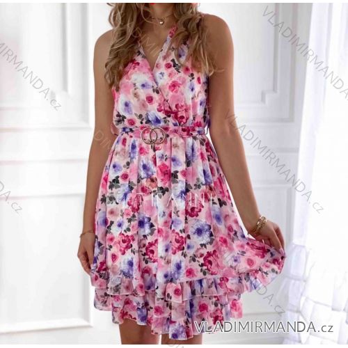 Kleid mit 3/4 Ärmeltasche für Damen (uni sl) ITALIAN Fashion IMWD20527