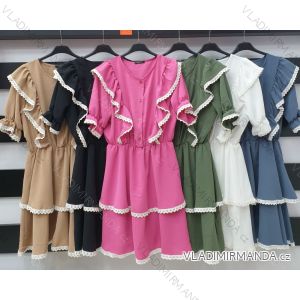 Sommerhemd Kleid Kurzarm Damen (S / M ONE SIZE) ITALIENISCHE MODE IMWA21334