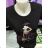 T-Shirt Kurzarm mit Spitze Frauen (Uni s / m) TURKISH FASHION TM920024