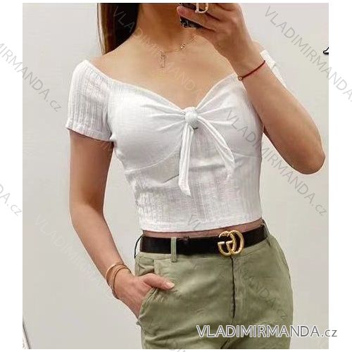 Tričko elegantní dlouhý rukáv dámské (UNI S/M) ITALSKÁ MÓDA IMM20954