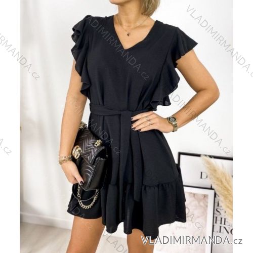 Kleid mit 3/4 Ärmeltasche für Damen (uni sl) ITALIAN Fashion IMWD20527