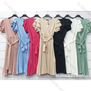 Kleid mit 3/4 Ärmeltasche für Damen (uni sl) ITALIAN Fashion IM3181746