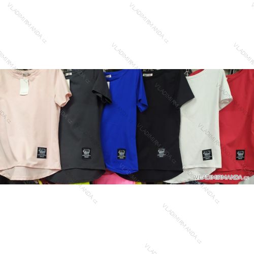 T-Shirt mit kurzen Ärmeln dicke Damen (uni sl) ITALIAN Fashion IM5171191