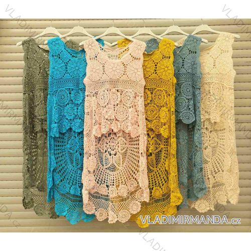 Kleid mit 3/4 Ärmeltasche für Damen (uni sl) ITALIAN Fashion IMWD20527