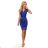 316-4 Spitzenkleid mit Ausschnitt - klassisches Blau