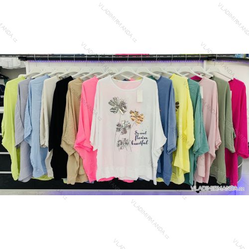 Kleid mit 3/4 Ärmeltasche für Damen (uni sl) ITALIAN Fashion IM3181746