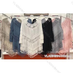 Kleid mit 3/4 Ärmeltasche für Damen (uni sl) ITALIAN Fashion IM3181746
