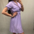 Elegantes kurzärmeliges Damenkleid (uni s-m) ITALIAN FASHION IM920148