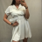 Elegantes kurzärmeliges Damenkleid (uni s-m) ITALIAN FASHION IM920148