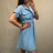 Elegantes kurzärmeliges Damenkleid (uni s-m) ITALIAN FASHION IM920148