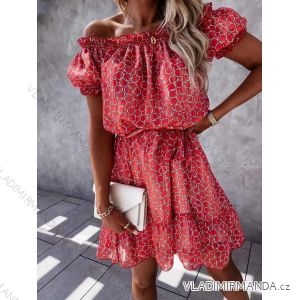 Sommerkleid Langarm geblümte Damen (UNI S / L) ITALIAN FASHION IMK20150