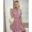 Sommerkleid Langarm geblümte Damen (UNI S / L) ITALIAN FASHION IMK20150