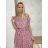 Sommerkleid Langarm geblümte Damen (UNI S / L) ITALIAN FASHION IMK20150