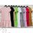 Sommerkleid Langarm geblümte Damen (UNI S / L) ITALIAN FASHION IMK20150