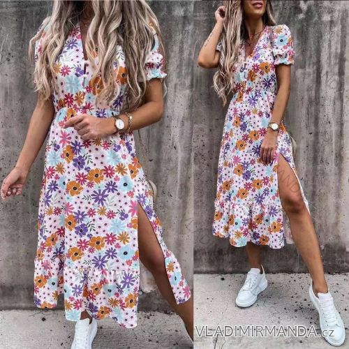 Sommerkleid mit Trägern für Frauen (UNI S / L) ITALIAN FASHION IMK20107