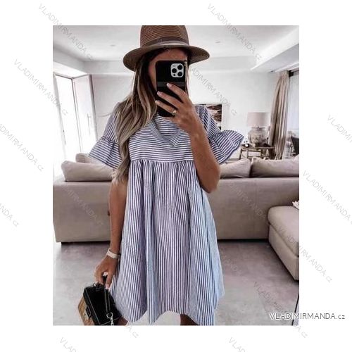 Kurzarm-Sommerkleid für Damen (UNI S-M) ITALIAN FASHION IMM20318