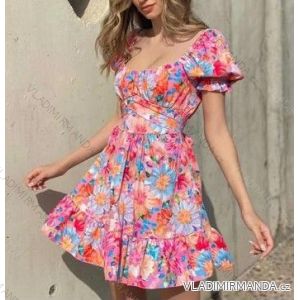 Kurzarm-Sommerkleid für Damen (UNI S-M) ITALIAN FASHION IMM20318