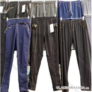 Lange Jeans-Leggings für Frauen (s / m, l / xl, 2xl / 3xl) ELEVEK ELE21DZEGIN