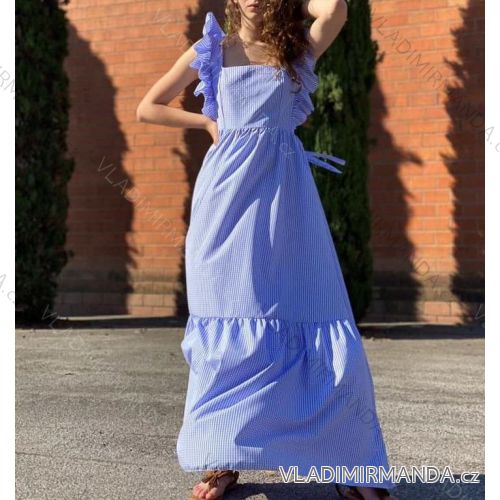 Langes Sommer Damenkleid (uni s-m) ITALIAN FASHION IMM20119