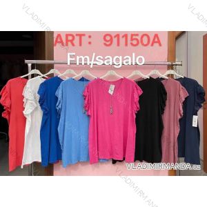 Damen Kurzarmtunika (uni xL / 2XL) TURKISH FASHION TM9200691