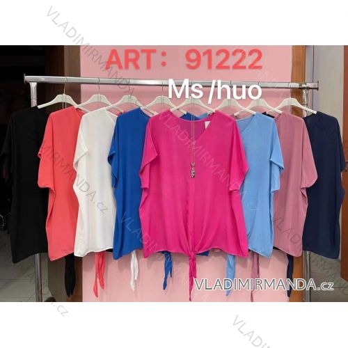 Damen Kurzarmtunika (uni xL / 2XL) TURKISH FASHION TM9200691