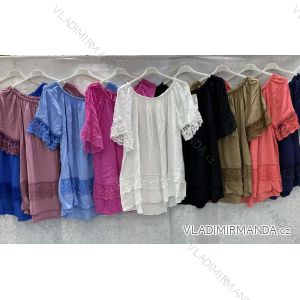 Damen Kurzarmtunika (uni xL / 2XL) TURKISH FASHION TM9200691