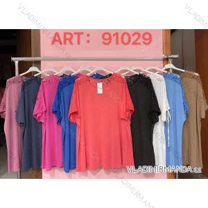 Damen Kurzarmtunika (uni xL / 2XL) TURKISH FASHION TM9200691
