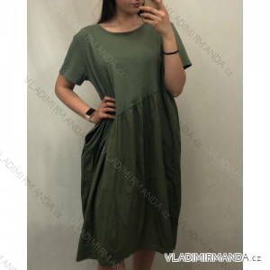 Šaty oversize krátký rukáv dámské (M/L/XL) ITALSKÁ MÓDA IMD21197