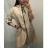 Jacke dünne Leinwand Langarm Damen mit Kapuze und Reißverschluss (Übergröße) ITALIENISCHE MODA IM419698 L / XL eine Größe schwarz