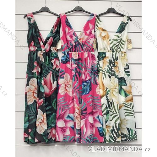 Kleid mit 3/4 Ärmeltasche für Damen (uni sl) ITALIAN Fashion IM3181746