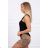 Schwarze Bodysuitbluse mit Trägern