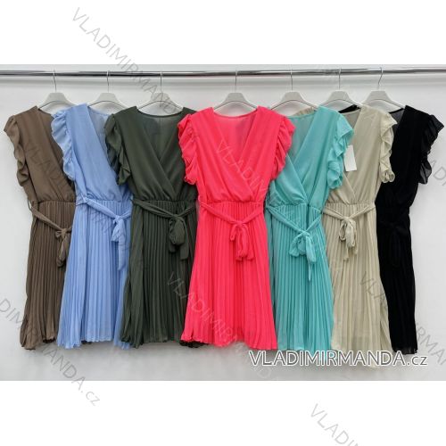 Kleid mit 3/4 Ärmeltasche für Damen (uni sl) ITALIAN Fashion IMWD20527