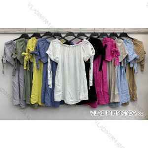 Kleid mit 3/4 Ärmeltasche für Damen (uni sl) ITALIAN Fashion IM3181746