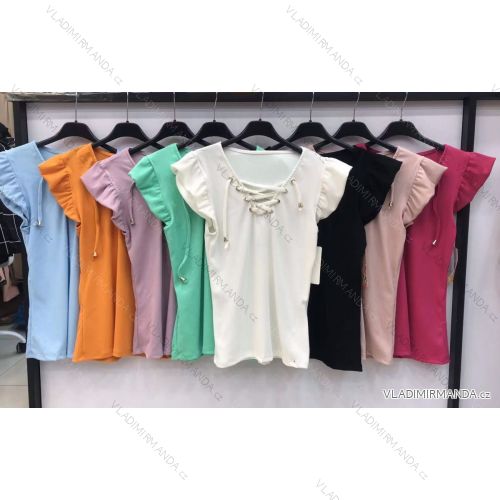 Kleid mit 3/4 Ärmeltasche für Damen (uni sl) ITALIAN Fashion IM3181746