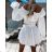 Kleid mit Knöpfen und geknöpften Damen (uni s-m) ITALIAN FASHION IM2203948