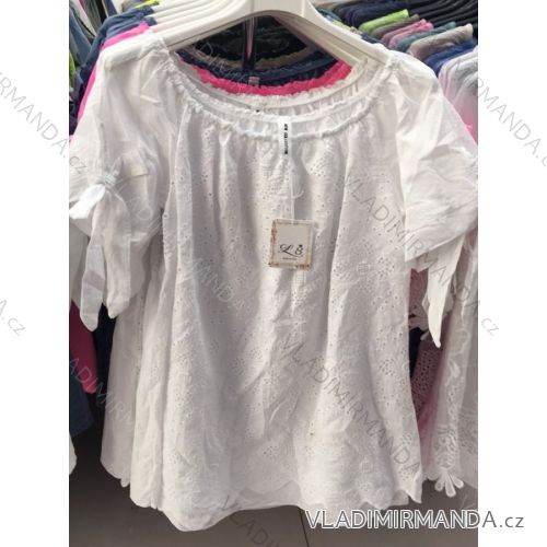 Hemdbluse 3/4 Ärmel (UNI XL-3XL) ITALIENISCHE MODA IM420486