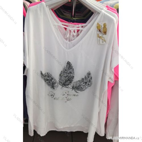 Hemdbluse 3/4 Ärmel (UNI XL-3XL) ITALIENISCHE MODA IM420486