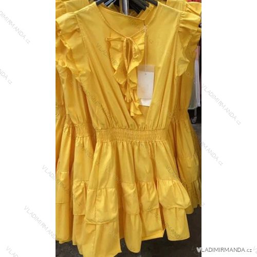 Kleid mit 3/4 Ärmeltasche für Damen (uni sl) ITALIAN Fashion IM3181746