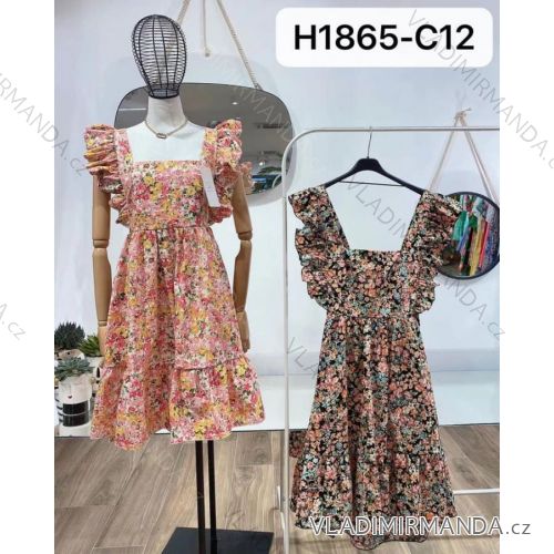 Langes Sommer Damenkleid (uni s-m) ITALIAN FASHION IMM20119