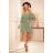 292-6 MARINA dünnes Kleid mit Ausschnitt - olivfarben
