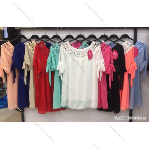 Kleid mit 3/4 Ärmeltasche für Damen (uni sl) ITALIAN Fashion IM3181746