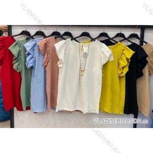 Kleid mit 3/4 Ärmeltasche für Damen (uni sl) ITALIAN Fashion IM3181746