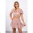 Das Set ist mit einer spanischen Cappuccino-Bluse bestickt