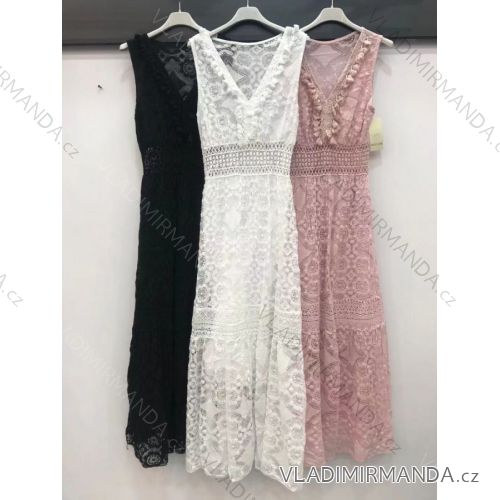 Kleid mit 3/4 Ärmeltasche für Damen (uni sl) ITALIAN Fashion IMWD20527