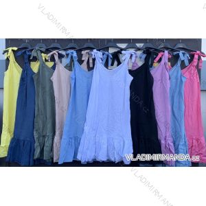 Kleid mit 3/4 Ärmeltasche für Damen (uni sl) ITALIAN Fashion IMWD20527