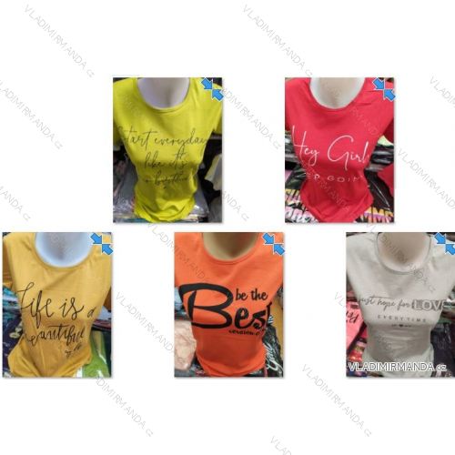 T-Shirt Kurzarm mit Spitze Frauen (Uni s / m) TURKISH FASHION TM920024