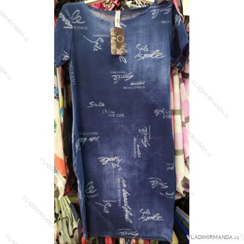 Carmen über Sommerschultern Damenkleid (uni s / l) Italienische Mode IM620053