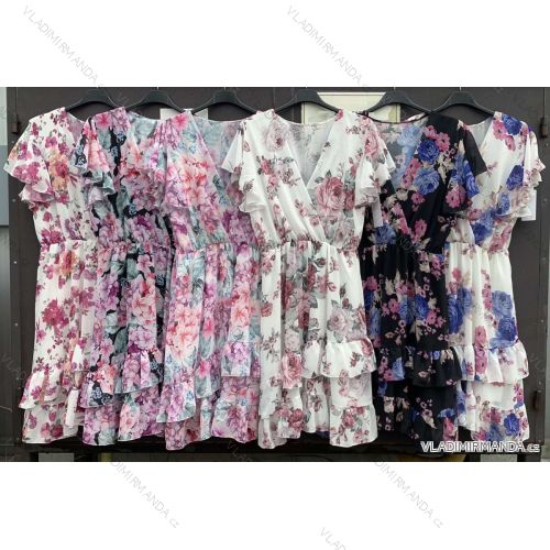 Kleid mit 3/4 Ärmeltasche für Damen (uni sl) ITALIAN Fashion IMWD20527